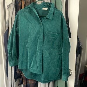 Green Button-Up Shirt